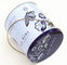 Natuurlijke round tin box Spa Elegante die Patroondruk met Luxehandvat wordt bemerkt leverancier