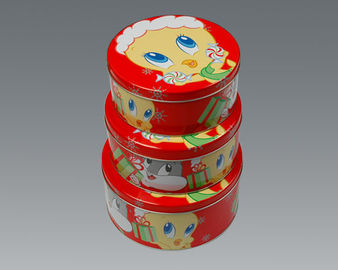 China Van de het Metaalcake van de Kerstmisvakantie van de het Tindoos de Vastgestelde Kleine Ronde Containers Dia110mm leverancier