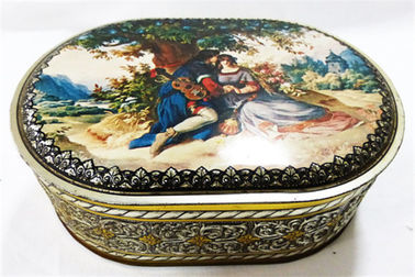 Ovale Kleine van de het Metaallunch van de Gift Verpakkende Rechthoek het Tindoos met de Riem en het Slot van Backbag leverancier