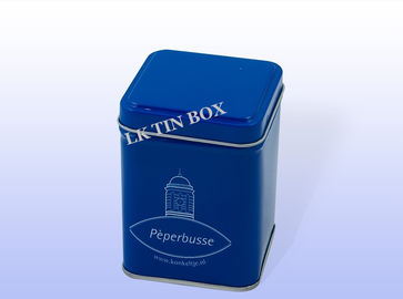 Doos van het het Embleem de Vierkante Tin van de Preminumdouane voor van het Koffiethee/Kruid Verpakking leverancier